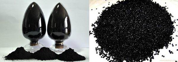 炭黑粉狀與顆粒對(duì)比