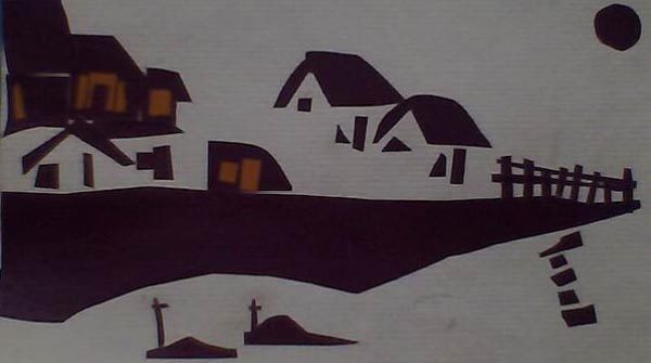 用黑色學(xué)生卡紙做的手工藝品